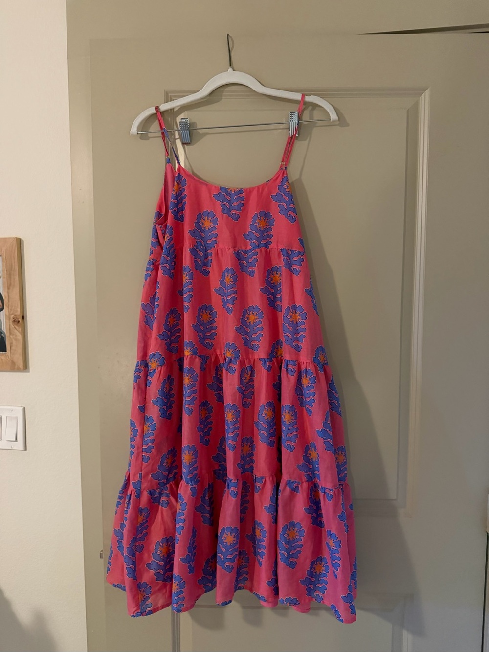 J. Marie Floral Midi Tiered Dress - Size S